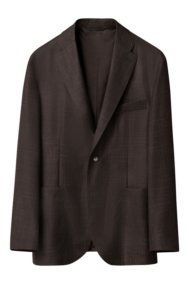 Wool & Silk Soft Jacket, Alternate, color, MEDIUM BROWN