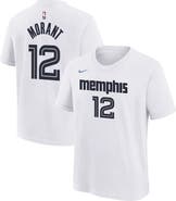 Nike Youth Nike Ja Morant White Memphis Grizzlies 2025/26 City Edition Name & Number T-Shirt