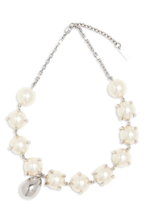 Spiky Faux Pearl Necklace