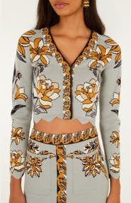 FARM Rio Stained Glass Beauty Crop Cardigan