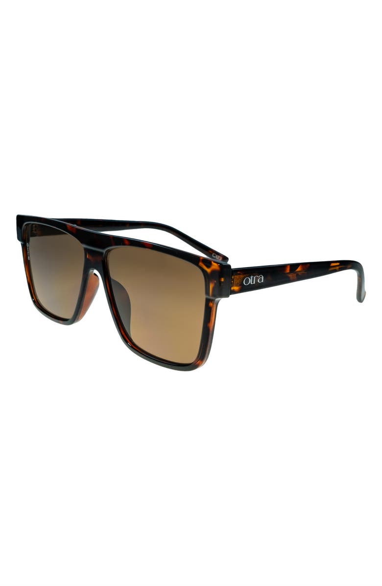 OTRA EYEWEAR Amos Square Sunglasses, Alternate, color, Tortoise/ Brown
