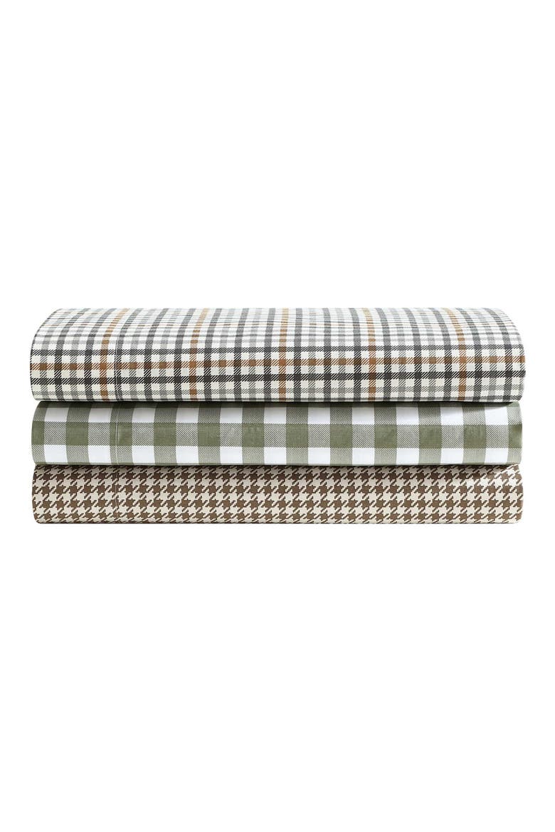 Griffin Plaid Cotton Percale Sheet Set, Alternate, color, WHITE MULTI