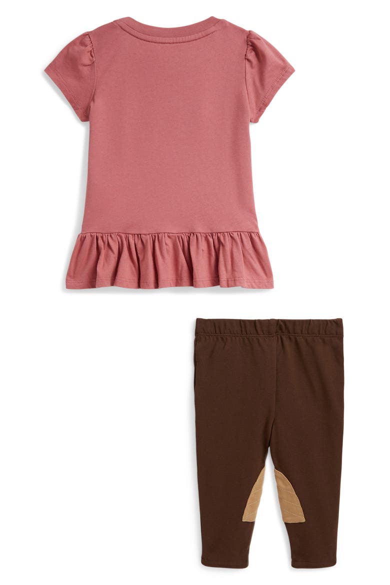 Kids' Peplum Top & Pants Set, Alternate, color, CANVAS PINK