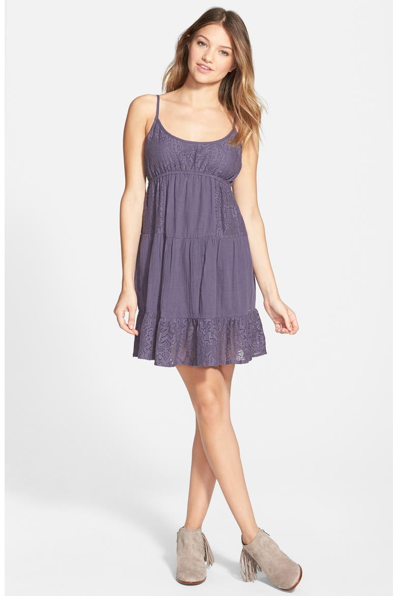'Dreamweave' Babydoll Dress, Main, color, INDIGO