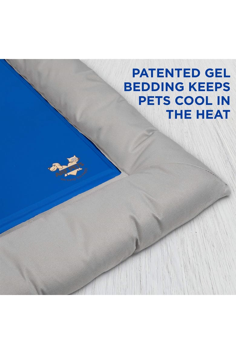 Self Dog Cooling Mat, Solid Gel Based Pet Cooling Mat with Foam Based Bolster Bed, Alternate, color, Grey