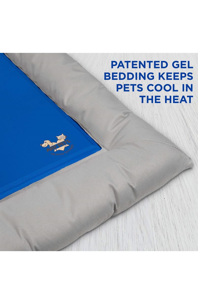 Arf Pets Self Dog Cooling Mat, Solid Gel Based Pet Cooling Mat with Foam Based Bolster Bed, Alternate, color, Grey