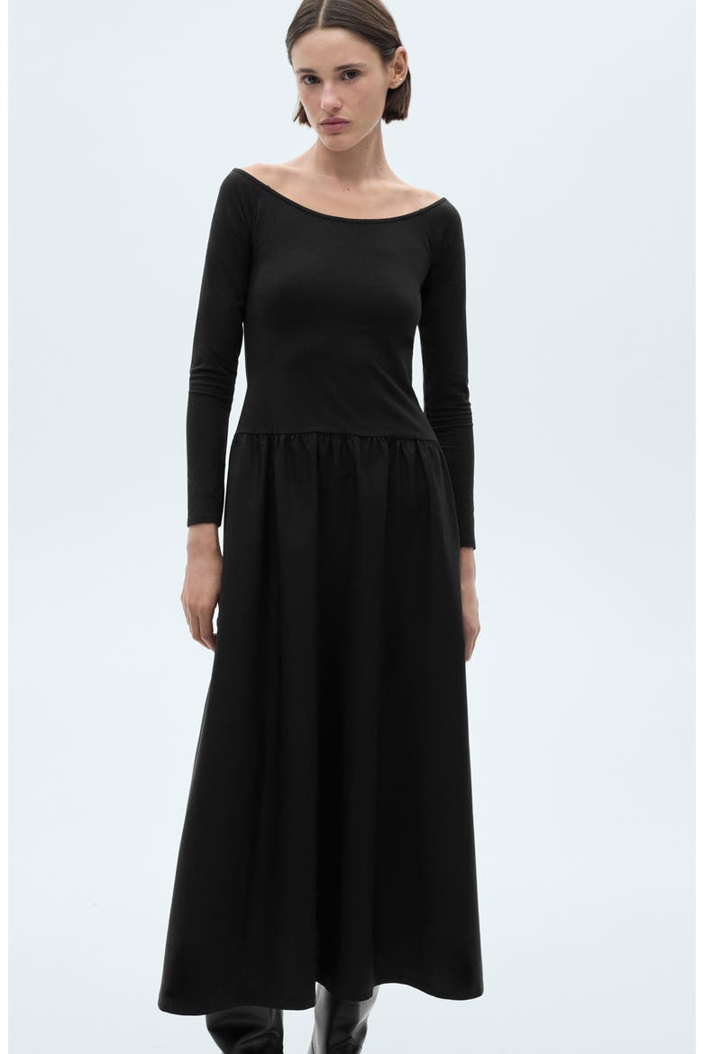 Long Sleeve Dress, Alternate, color, BLACK