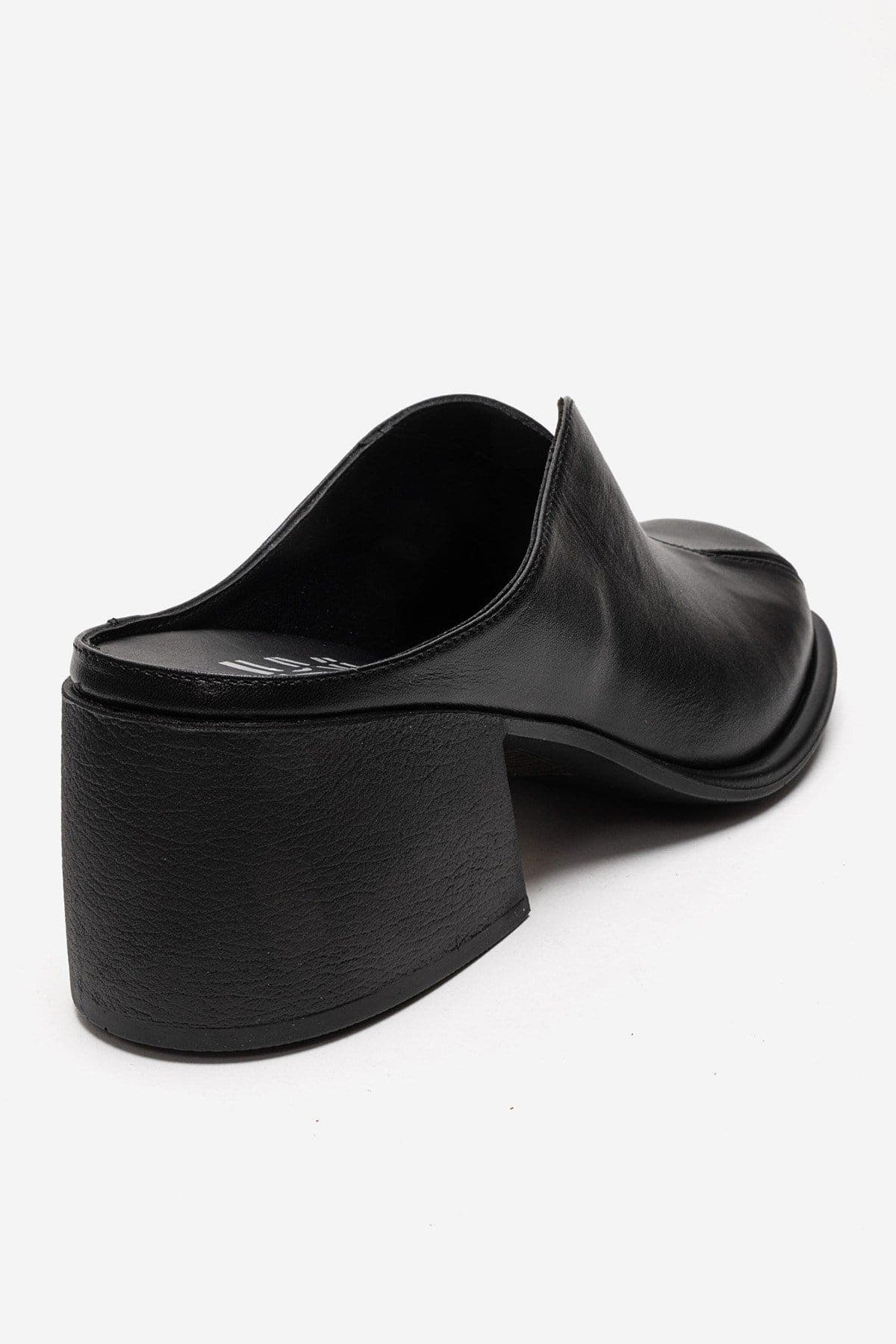 Forever & Always Shoes Ardent Leather Block Heel Mule, Alternate, color, Black