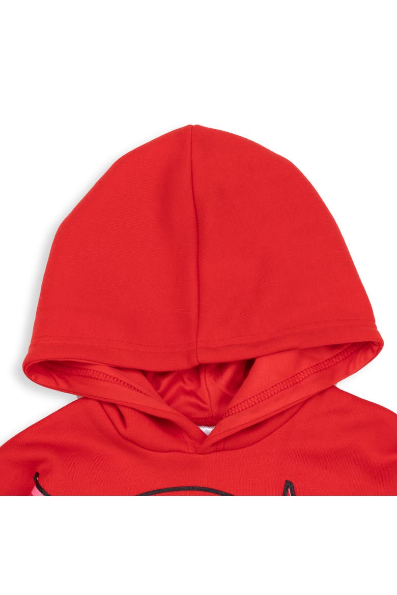 Pullover Hoodie, Alternate, color, Owlette Red