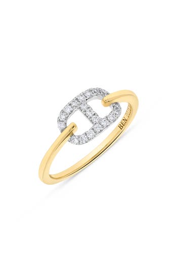 H.j. Namdar 14k Gold Diamond Mariner Link Ring In Gold
