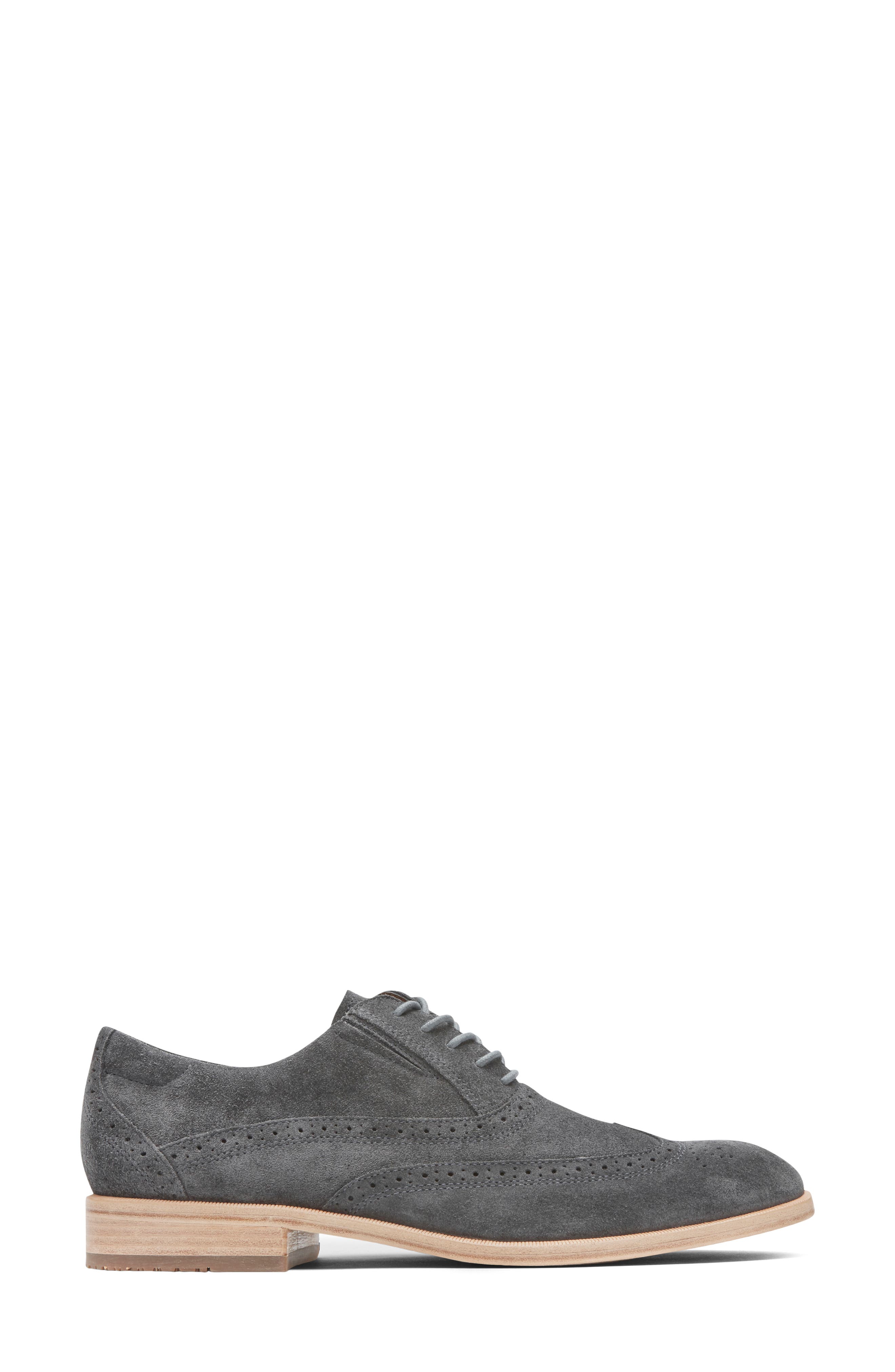 Total Motion Office Wingtip, Alternate, color, GREY SUEDE