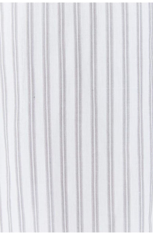 Babycottons Damon Mandarin Collar Short Sleeve Shirt For Big Kid In White