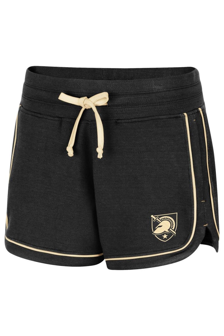Women's Colosseum Black Army Black Knights Lil Sebastian Tri-Blend Shorts, Alternate, color, Black