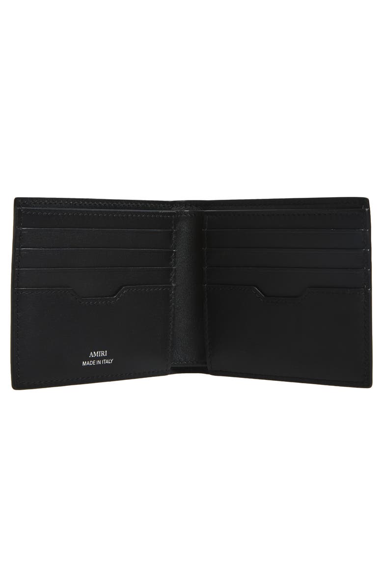 AMIRI Hollywood Logo Leather Bifold Wallet, Alternate, color, Black