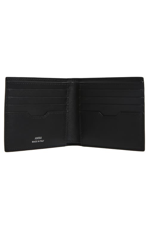 Amiri Bi-fold Wallwt With Logo Lettering On The Front In Leather Man In Black