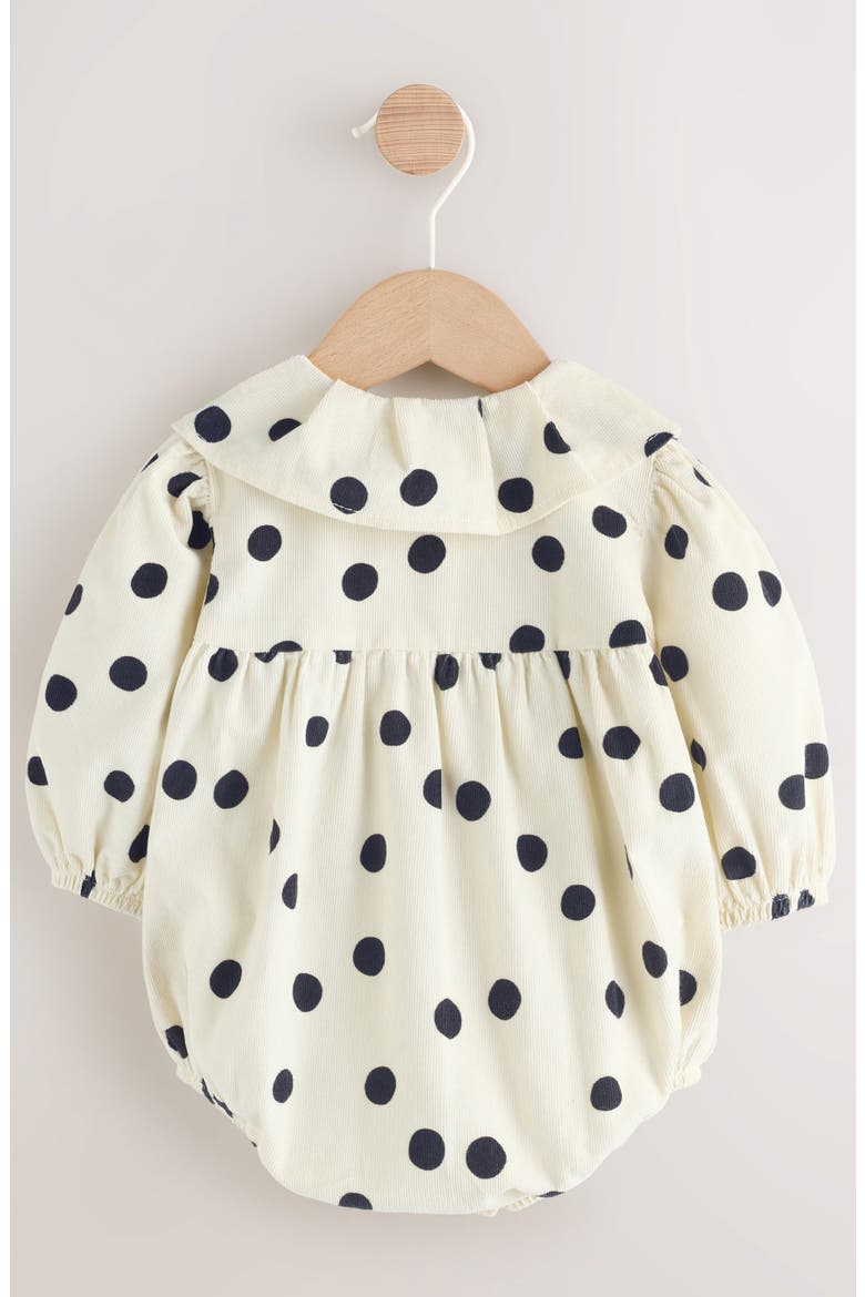 Polka Dot Romper & Tights Set, Alternate, color, NEUTRAL