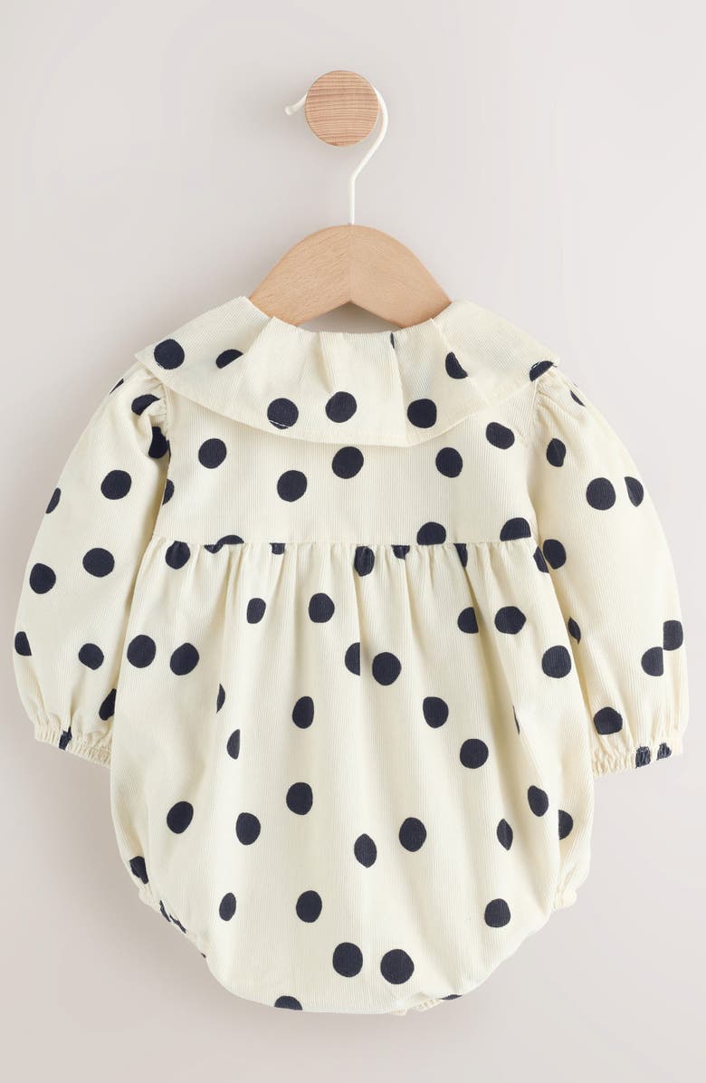 NEXT Polka Dot Romper & Tights Set, Alternate, color, Neutral