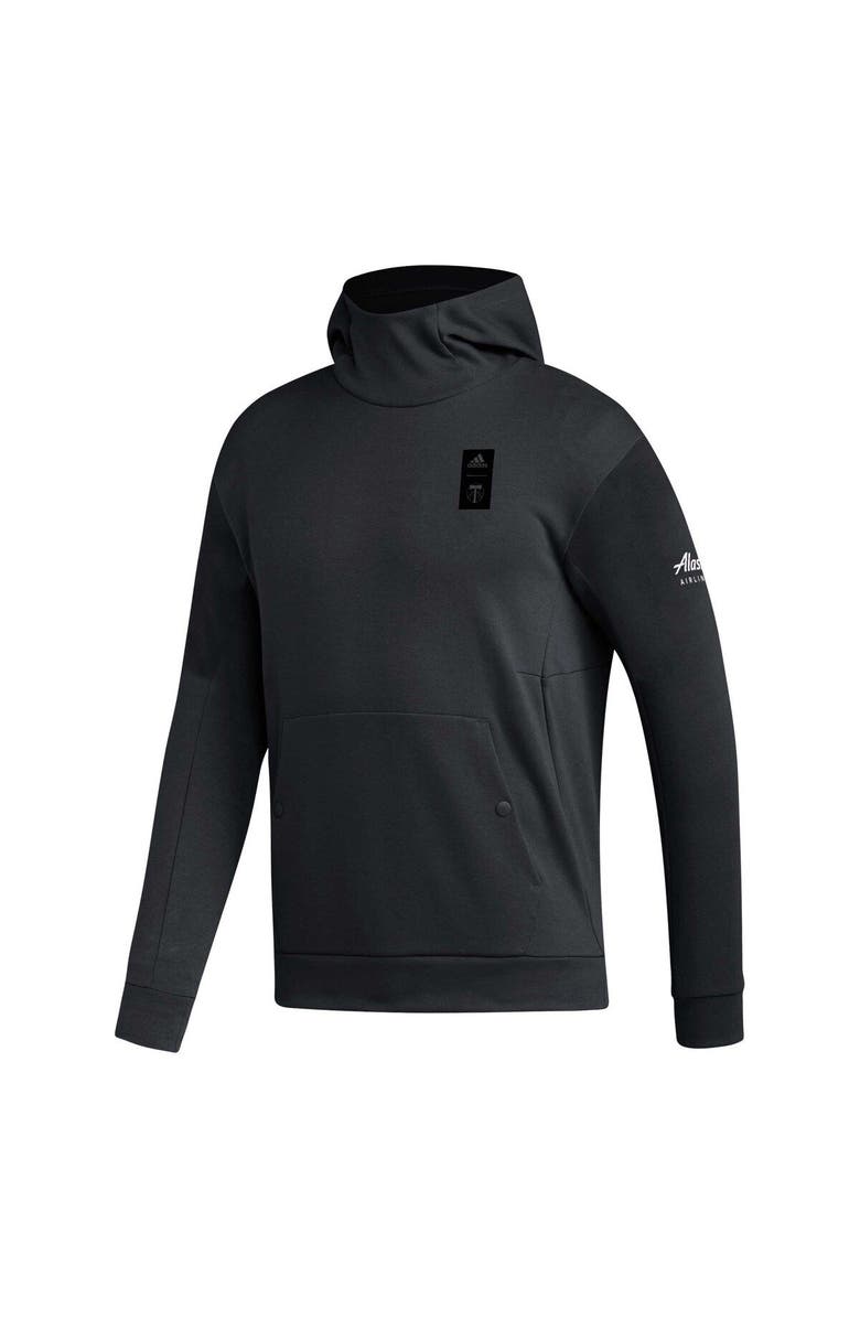 adidas Men's adidas Black Portland Timbers 2023 Player Travel Pullover Hoodie, Alternate, color,