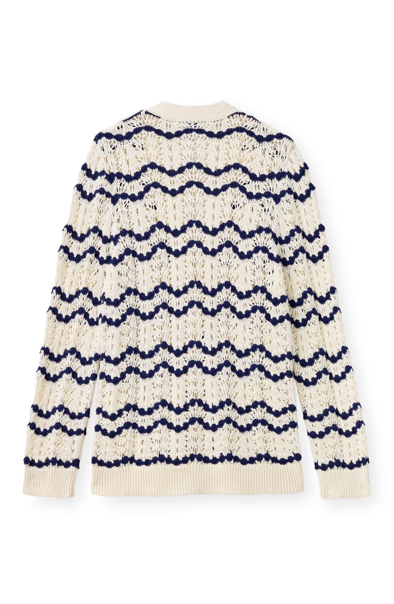 Cartolina Hadwen Pointelle Cardigan, Alternate, color, Blue