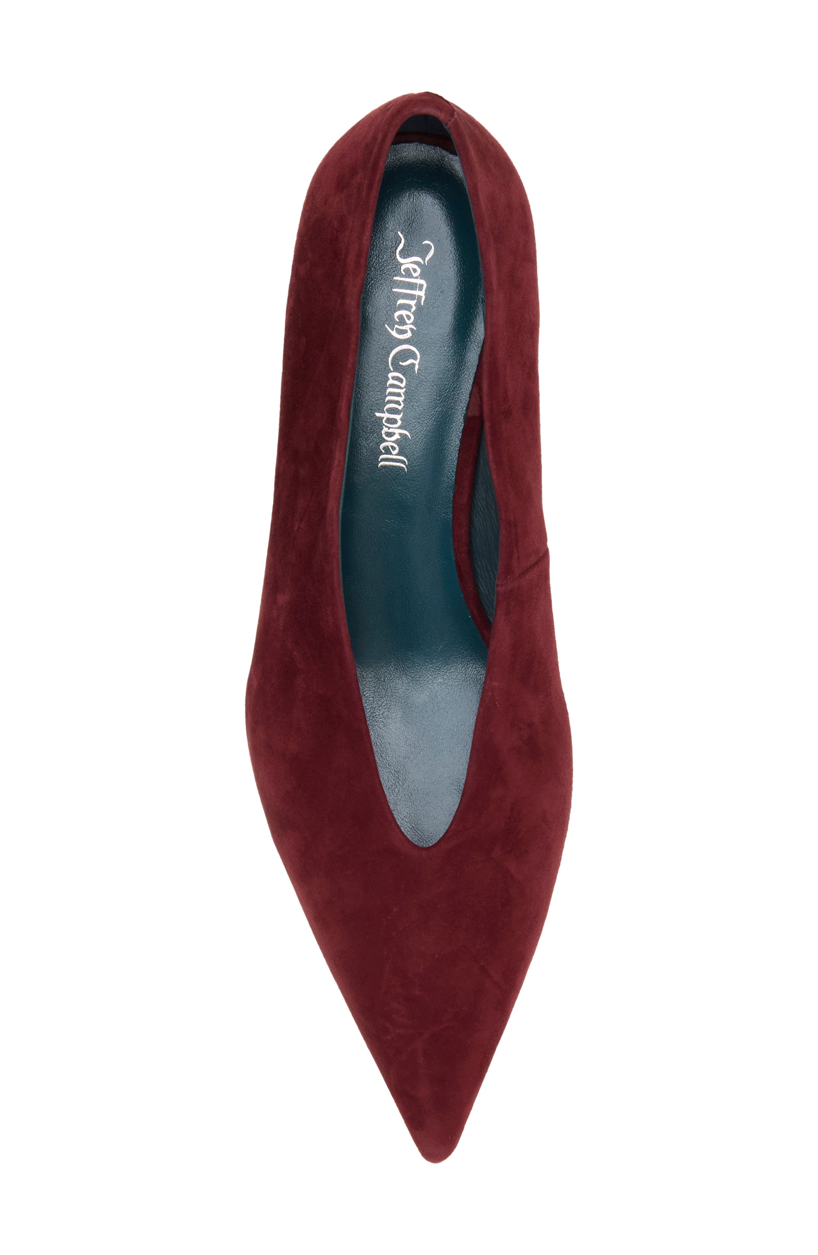 Ida Mae Pointed Toe Pump, Alternate, color, WINE SUEDE
