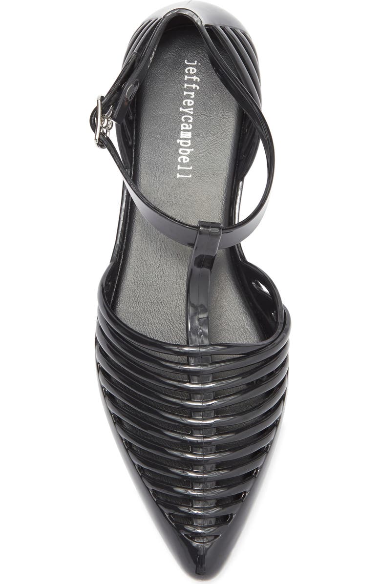 Jeffrey Campbell Squeaky Jelly Flat, Alternate, color, Black Shiny
