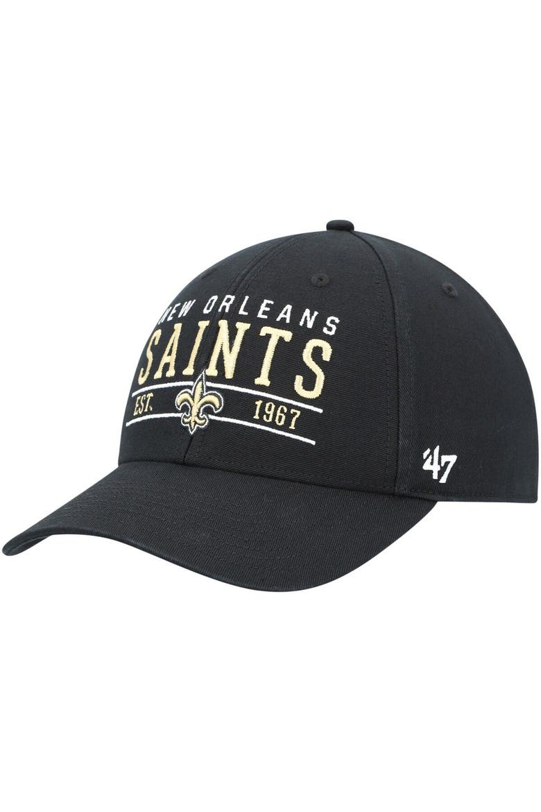 Men's '47 Black New Orleans Saints Centerline MVP Adjustable Hat, Main, color, Black