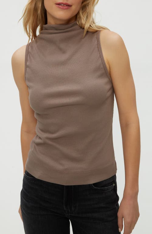 Michael Stars Anita Mock Neck Tank In Java In Brown