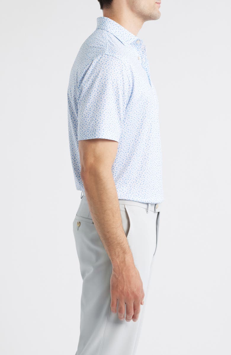 Peter Millar Finch Performance Jersey Polo, Alternate, color, White/ Blue