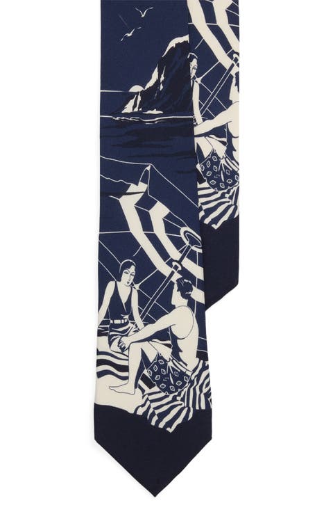 Umbrella Scenic Silk Tie