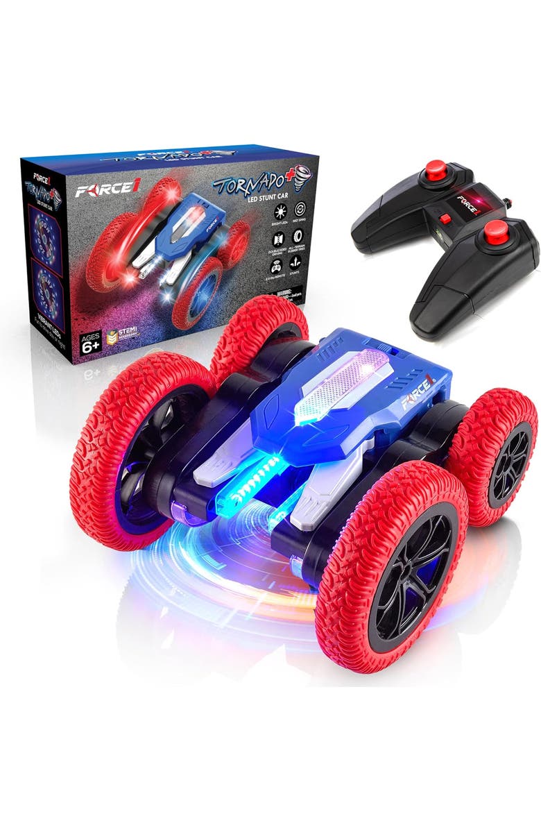 Force1 Tornado+ LED Remote Control Car, Main, color, Blue, Red