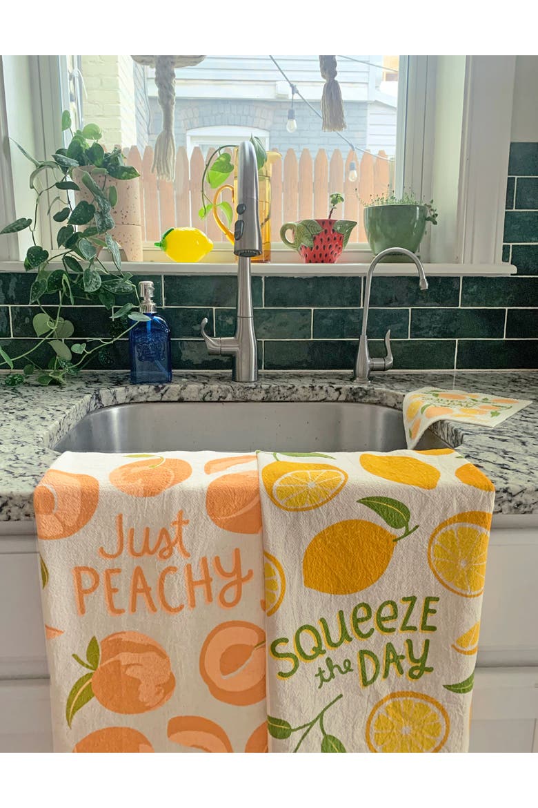Peach Tart - Dish Towel Set of 2, Alternate, color, No Color