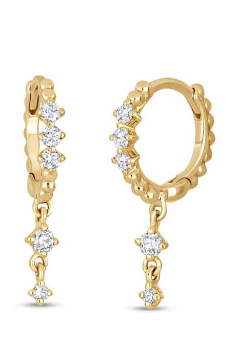 Mykonos Diamond Huggie Hoop Earrings