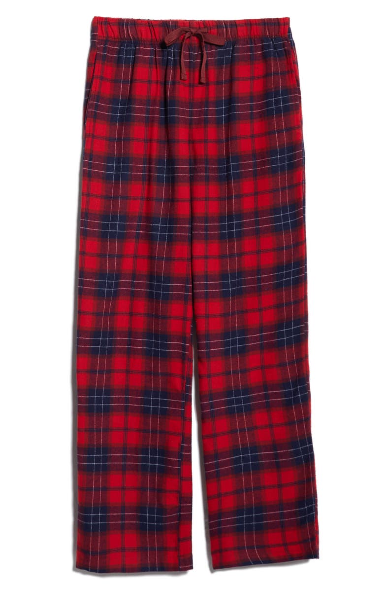 Nordstrom Flannel Pajama Pants, Main, color, Red- Navy Noel Plaid