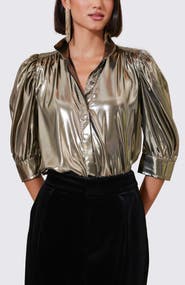 Bishop + Young Cate Ruched Sleeve Top