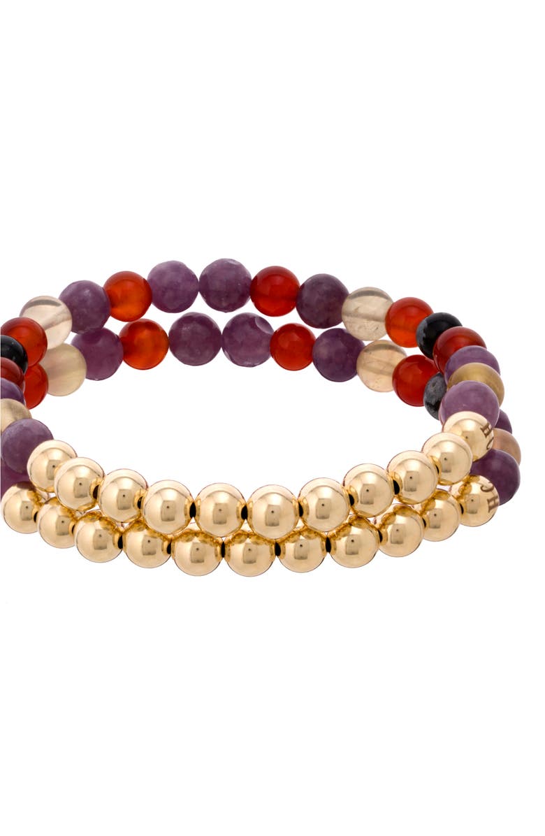 The Healer’s Collection N62 Smooth Digestion Set of 2 Healer's Bracelets, Alternate, color, Yellow Gold
