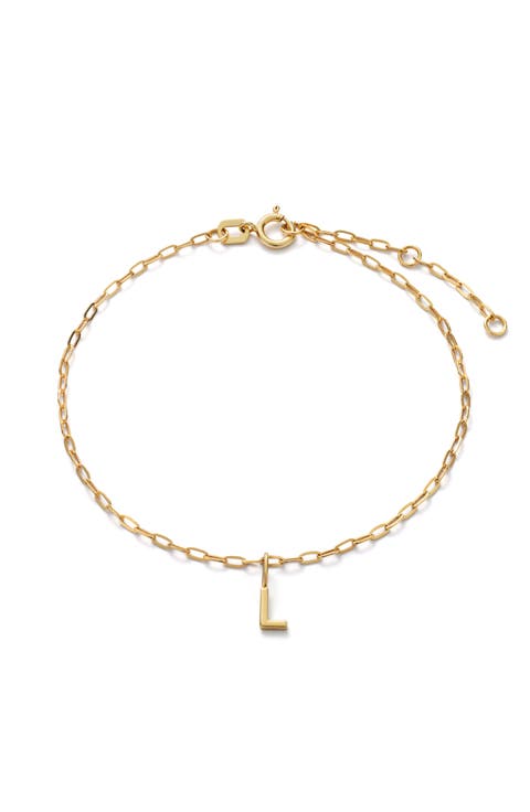 Gold Charm Letter Bracelet