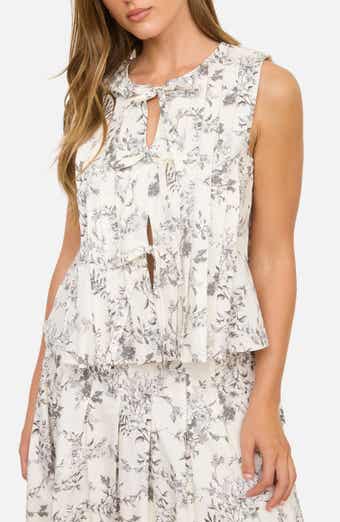 Blu Pepper Pleated Top