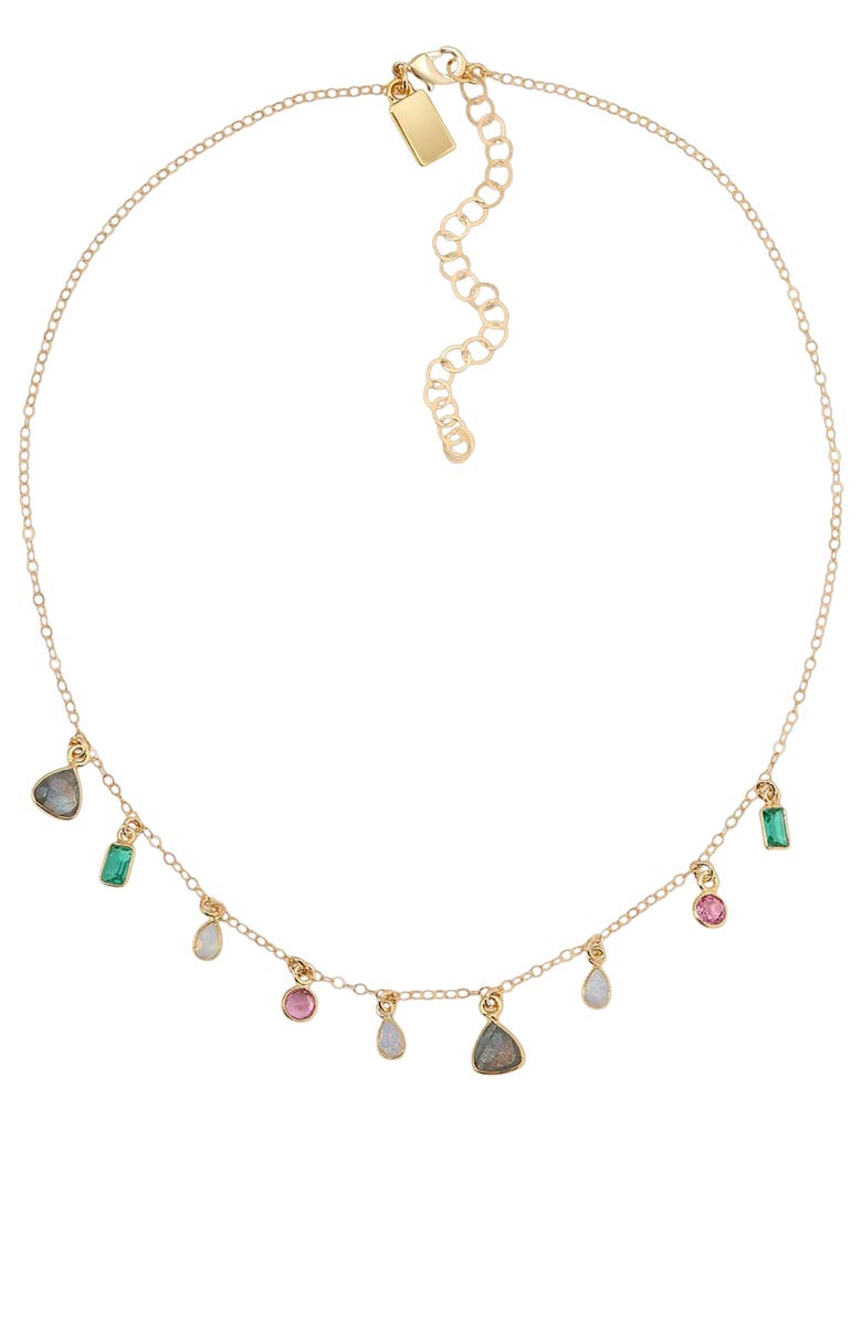 NATIVE GEM Candy Gem Rainbow Gemstone Necklace, Main, color, Pink