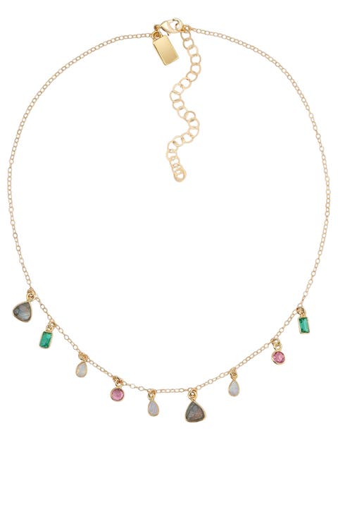 Candy Gem Rainbow Gemstone Necklace