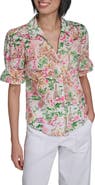 KARL LAGERFELD PARIS Print Puff Sleeve Shirt