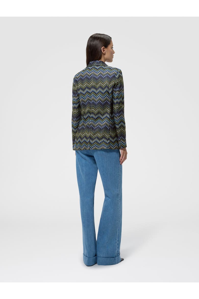 Viscose Blazer With Snake Motif, Alternate, color, Multicoloured