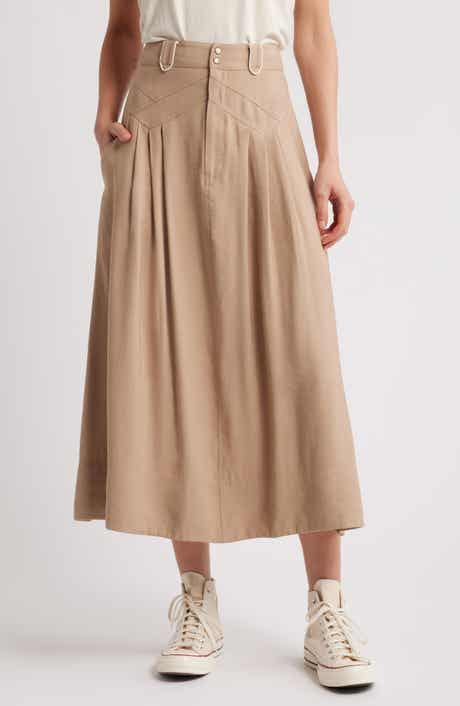 THE GREAT. The Western Field Midi Skirt