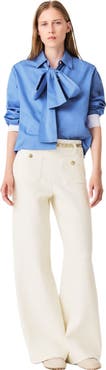 maje Lurex tweed trousers