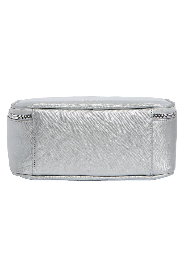 Mirrored Train Case, Alternate, color, SILVER