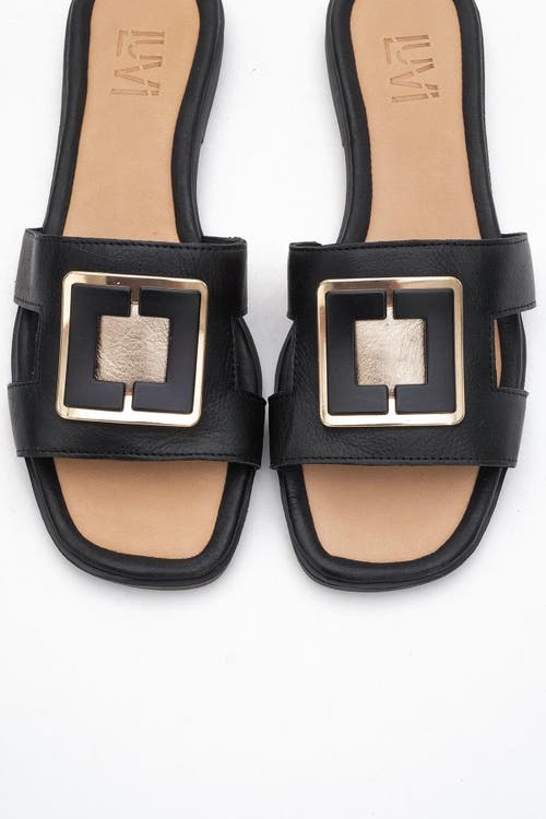 Forever & Always Shoes Millie Leather Buckle Slide
