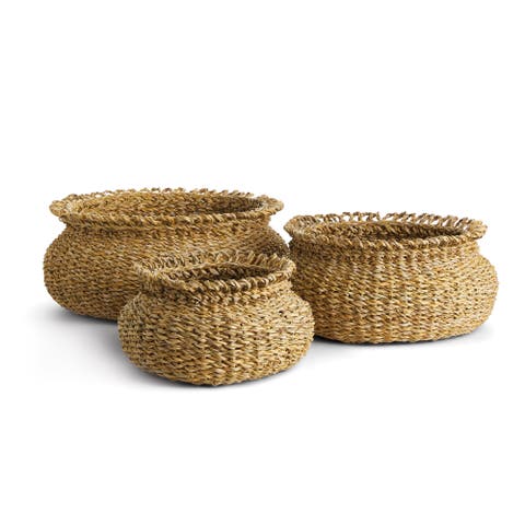 Seagrass Loop Baskets Set of 3