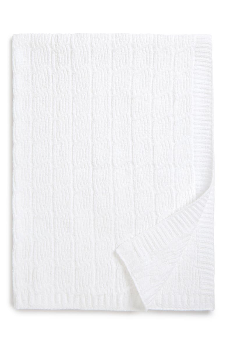 So Soft Chenille Blanket, Alternate, color, WHITE