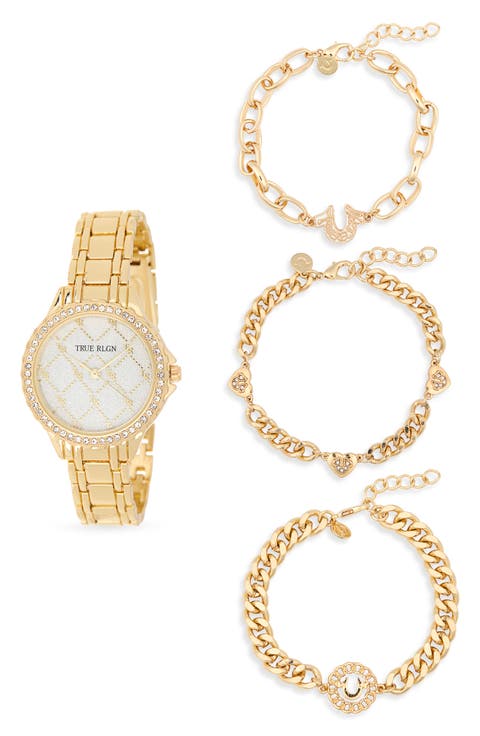 Logo Check Bracelet Watch, 33.9mm & Assorted Bracelets Set