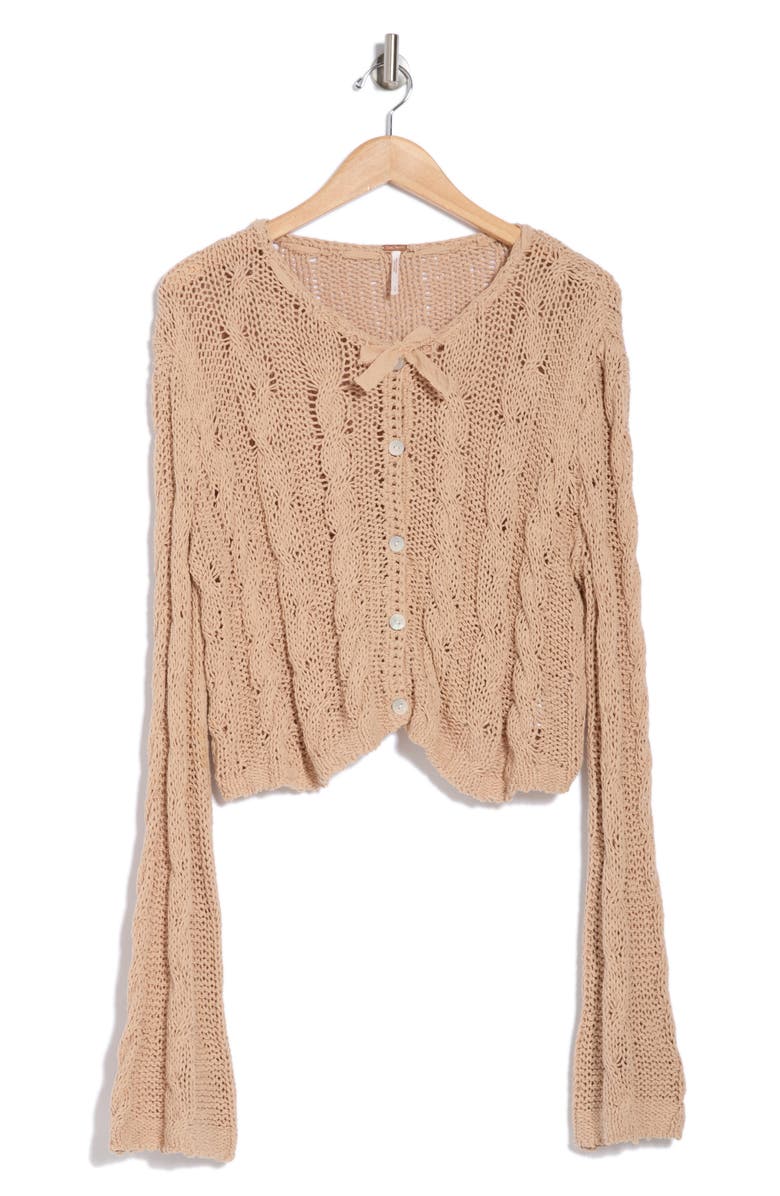 Free People Robyn Cotton Blend Crop Cardigan, Alternate, color,