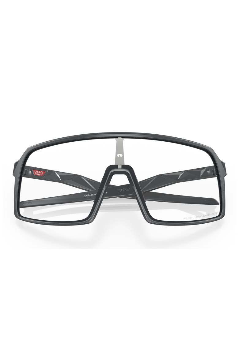 Sutro 60mm Photochromic Rectangle Shield Sunglasses, Alternate, color, MATTE CARBON / CLEAR